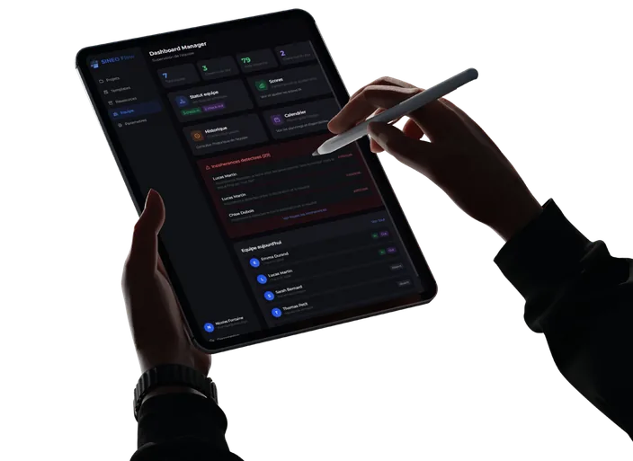 Dashboard manager sur iPad